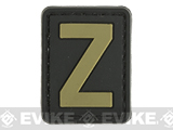 Evike.com PVC Hook and Loop Letters & Numbers Patch Black/Tan (Letter: Z)