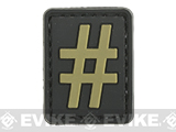 Evike.com PVC Hook and Loop Letters & Numbers Patch Black/Tan (Symbol: #)