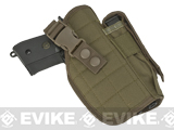 Shooter's Universal Quick Draw Tactical Belt / MOLLE holster w/ Mag pouch - Right Hand (Color: Tan)
