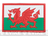 PVC Hook and Loop International Flag Patch (Flag: Wales)