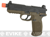 Cybergun FN Herstal Licensed FNX-45 Tactical Airsoft Gas Blowback Pistol by VFC (Color: Black Slide & Tan Frame / Gun Only)