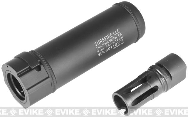 z Surefire Licensed Airsoft QD Mock Suppressor 5 Barrel Extension by Madbull