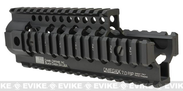 Daniel Defense Licensed Omega X Rail System for Airsoft AEG by Madbull (Color: Black / 7 / FSP)