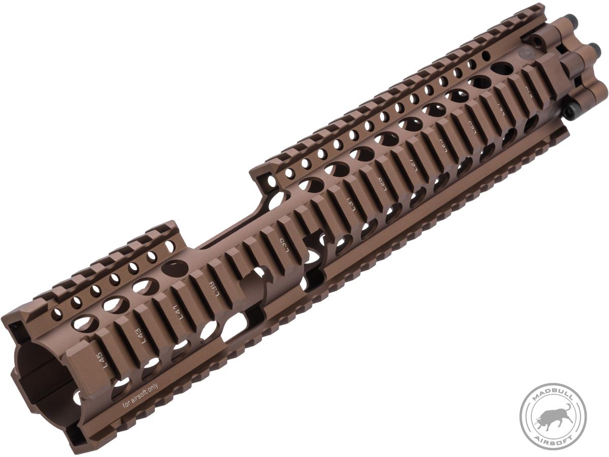 Madbull Licensed Daniel Defense AR15 FSP Lite Rail CNC Aluminum Airsoft Handguard (Color: Flat Dark Earth / 12)