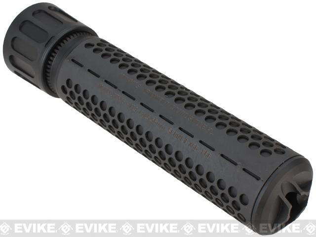 Knights Armament KAC Airsoft 556 QDC Mock Silencer w/ 3 Prong Flash Hider (Model: Black / Full Size / CCW)