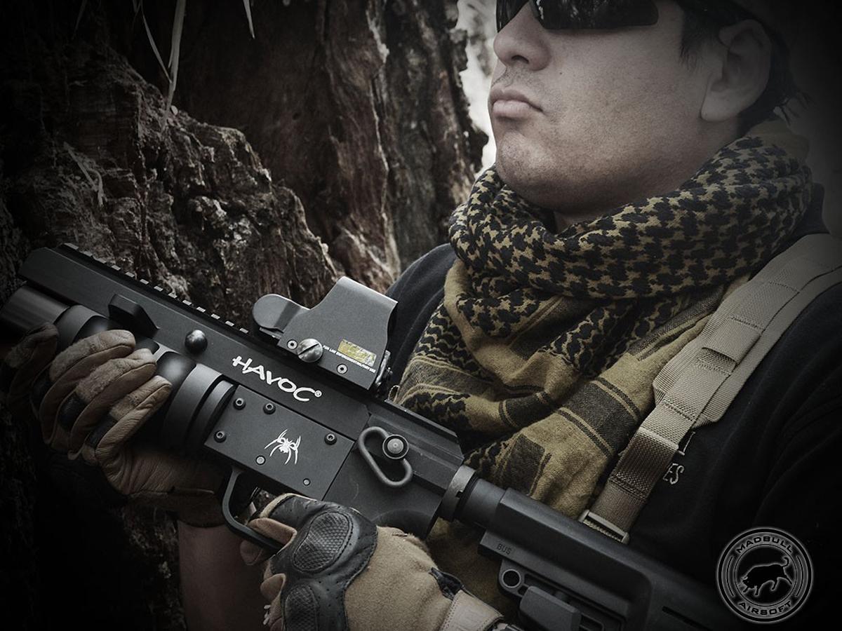 Madbull Airsoft Spikes Tactical Havoc Grenade Launcher kit w/ Grenade