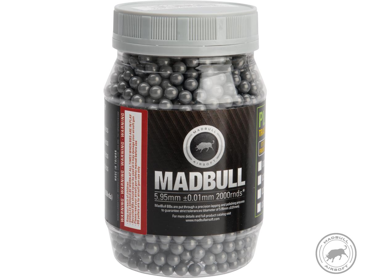 MadBull Ultimate Match Grade Heavy Weight 6mm Airsoft Sniper BB (Model: .50g Stainless Grey / 2000rd Bottle)