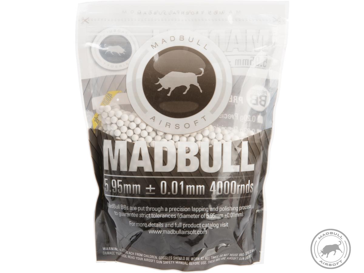 MadBull Premium Match Grade 6mm PLA Biodegradable Airsoft BB (Model: .20g White / 4000rd Bag)