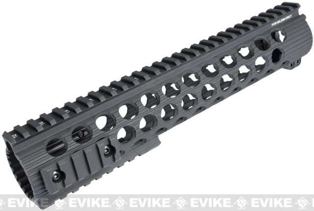Troy Industries Licensed TRX Battle Rail for M4 Series AEG by Madbull Airsoft (Color: Black / 11)