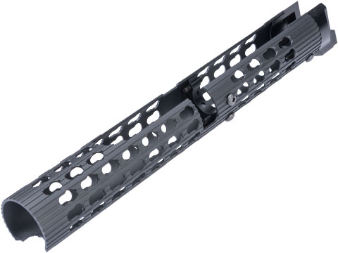 5KU Tubular Keymod Handguard for AK Airsoft AEG Rifles (Model: Black / VS-24 / LCT Version)