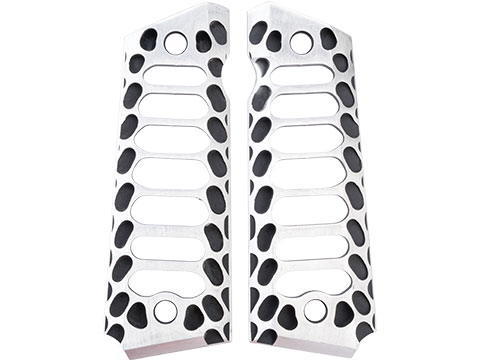 5KU Aluminum Grip Panel for TM 1911 Series GBB Pistols (Style: Cobra Skeleton / 2-Tone)