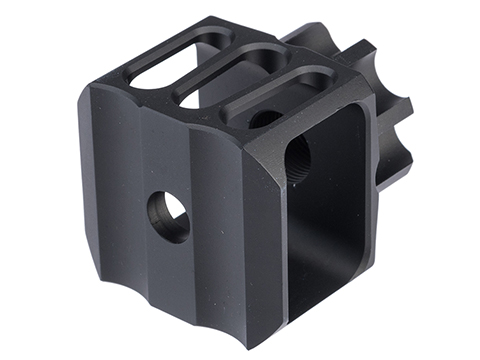 5KU 14mm Negative Large Single Port Muzzle Break for Airsoft Rifles