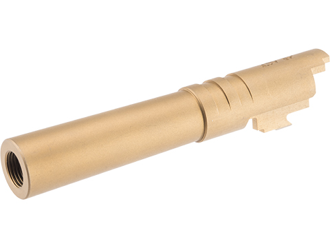 5KU Stainless Steel Threaded Outer Barrel for Hi-CAPA 4.3 Gas Blowback Airsoft Pistols (Color: Gold)