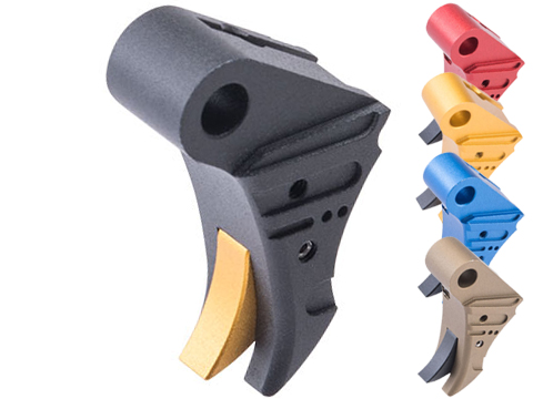 5KU EX Style Enhanced CNC Trigger for Elite Force Glock Gas Blowback Pistols (Color: Gold-Black)