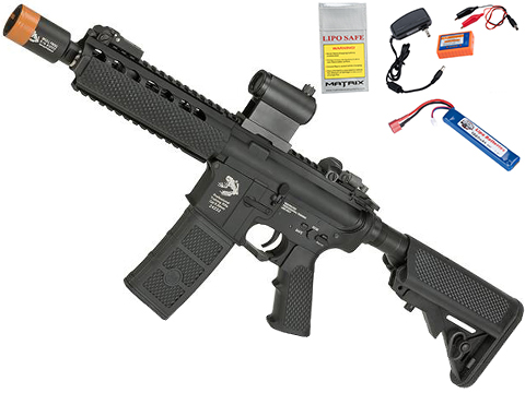 G&P Golf Ball Texture M4 CQB SBR Airsoft AEG Rifle with Aster 