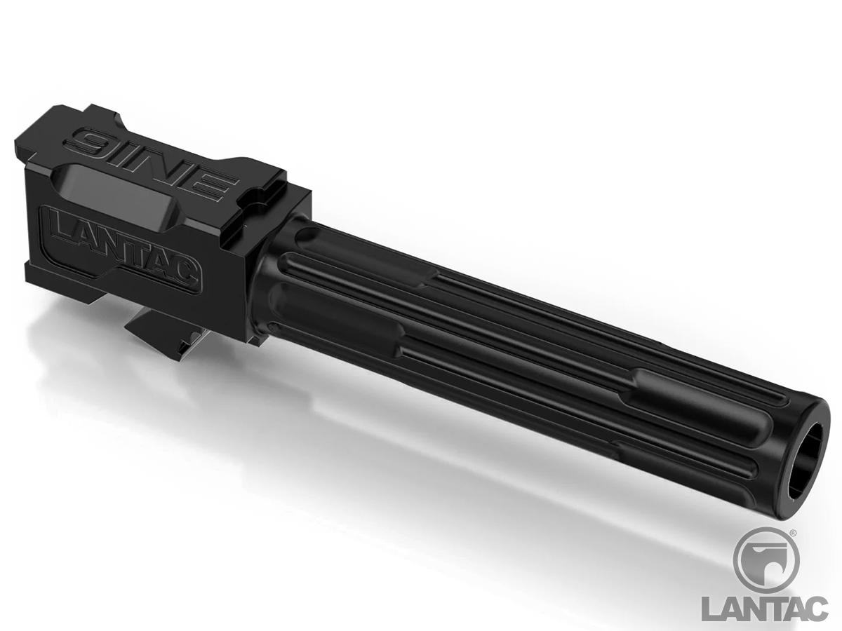LanTac USA LLC 9INE 9mm Match Grade 1:10 Twist Fluted Barrel (Model: GLOCK 19 / Black)