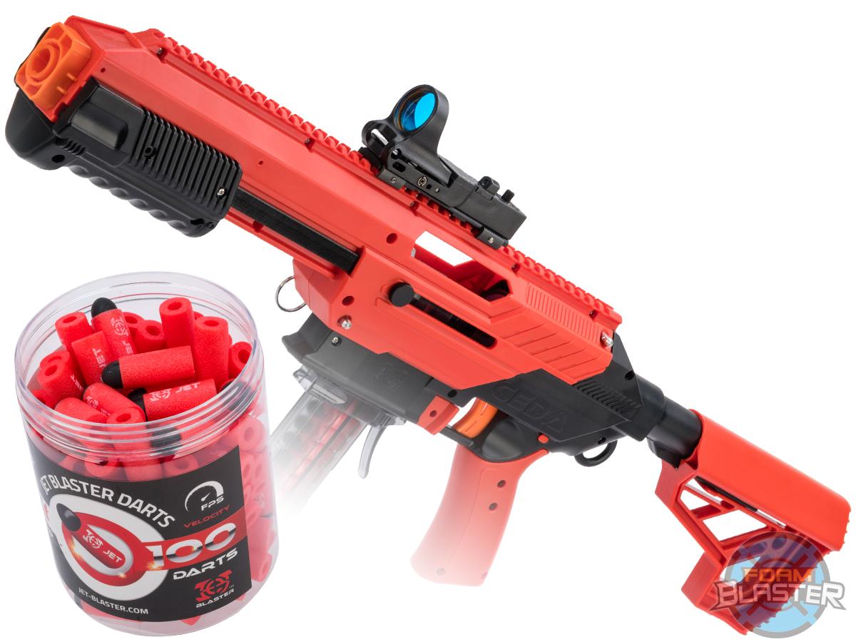 Jet Blaster CEDA Foam Blaster Dart Gun (Model: Model S / Red / Add 500 Darts)