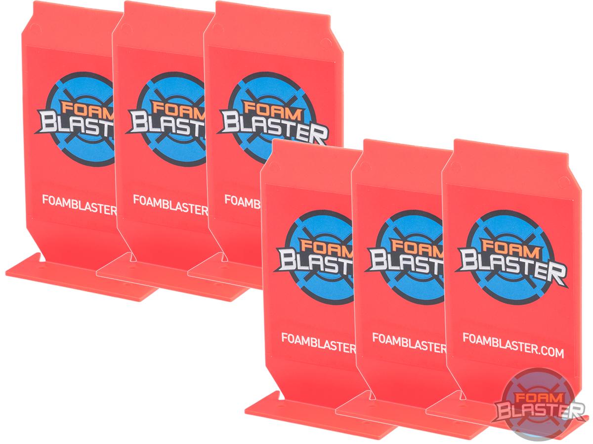 Foam Blaster ePopper Shooting Target for Jet Nerf Boomco Foam Blasters (Color: Red / 6 Pack)