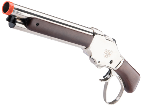 6mmproshop x Golden Eagle M1887 Lever Action Gas Airsoft Shotgun (Color: Silver / Compact / Wild Lever)