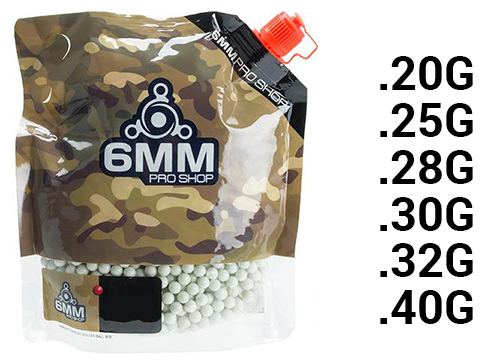 6mmProShop Pro-Series Premium Biodegradable 6mm Airsoft BBs (Weight: 0.25g / 3000 Rounds / White)