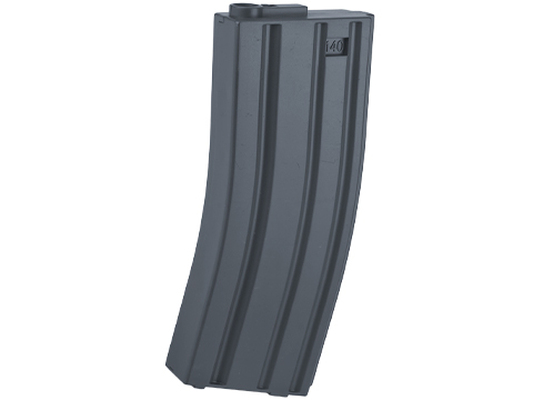 6mmProShop 140rd Mid-Cap Magazine for M4 Airsoft AEG Rifles (Color: Grey / Single Magazine)