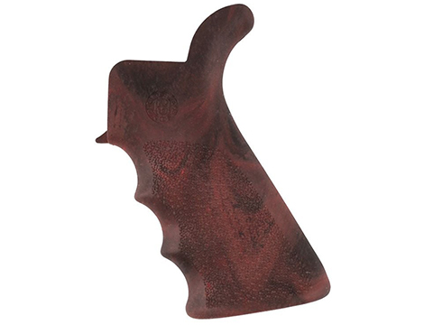 Hogue AR-15/M-16 Rubber Grip Beavertail with Finger Grooves (Color: Red Lava)