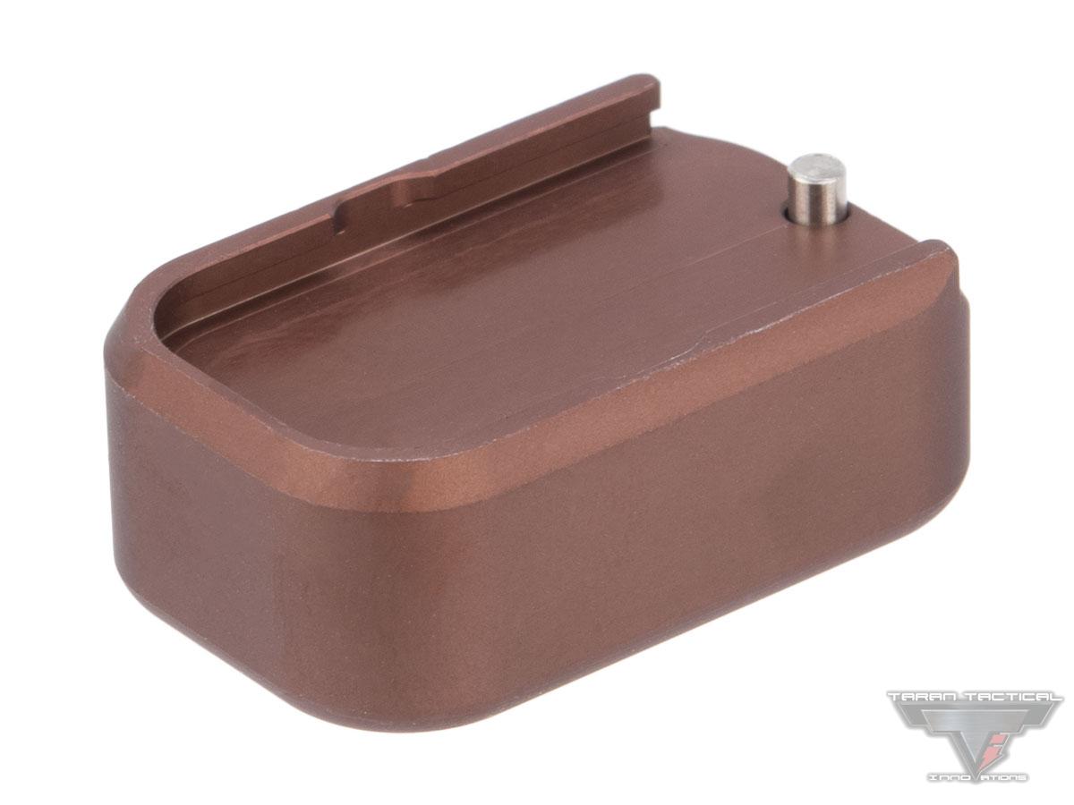 Taran Tactical Innovations Extended +0 Base Pad for GLOCK 9mm/.40 Pistol Magazines (Color: Coyote Bronze)