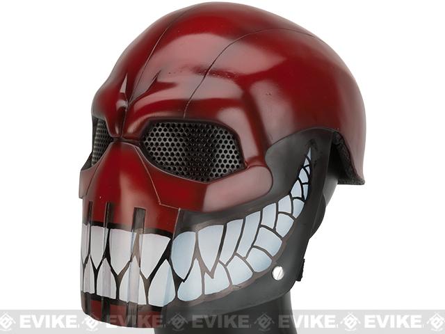 Evike.com R-Custom Fiberglass  Task Master Full Face Mask (Color: Grin Reaper / Mesh Lens)