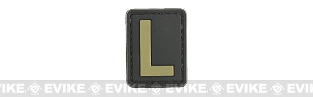 Evike.com PVC Hook and Loop Letters & Numbers Patch Black/Tan (Letter: L)