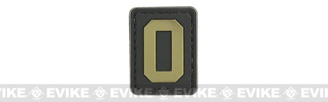 Evike.com PVC Hook and Loop Letters & Numbers Patch Black/Tan (Letter: O)