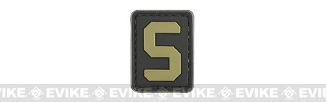 Evike.com PVC Hook and Loop Letters & Numbers Patch Black/Tan (Letter: S)