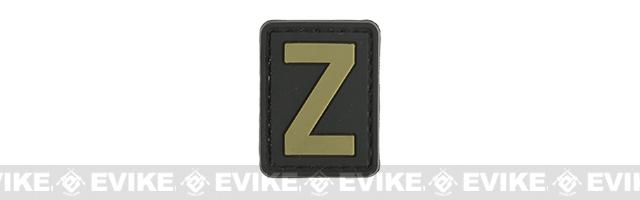 Evike.com PVC Hook and Loop Letters & Numbers Patch Black/Tan (Letter: Z)
