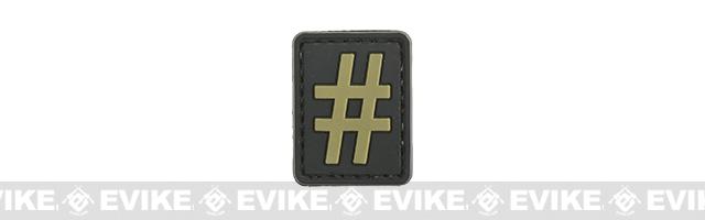 Evike.com PVC Hook and Loop Letters & Numbers Patch Black/Tan (Symbol: #)