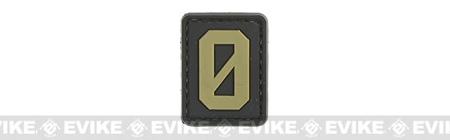 Evike.com PVC Hook and Loop Letters & Numbers Patch Black/Tan (Number: 0)