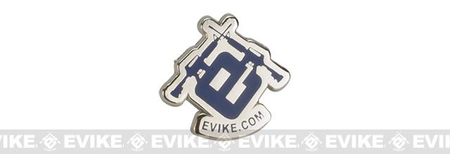 Evike.com Black Tie Stainless Steel Enamel Pin (Model: Evike Logo / Blue)