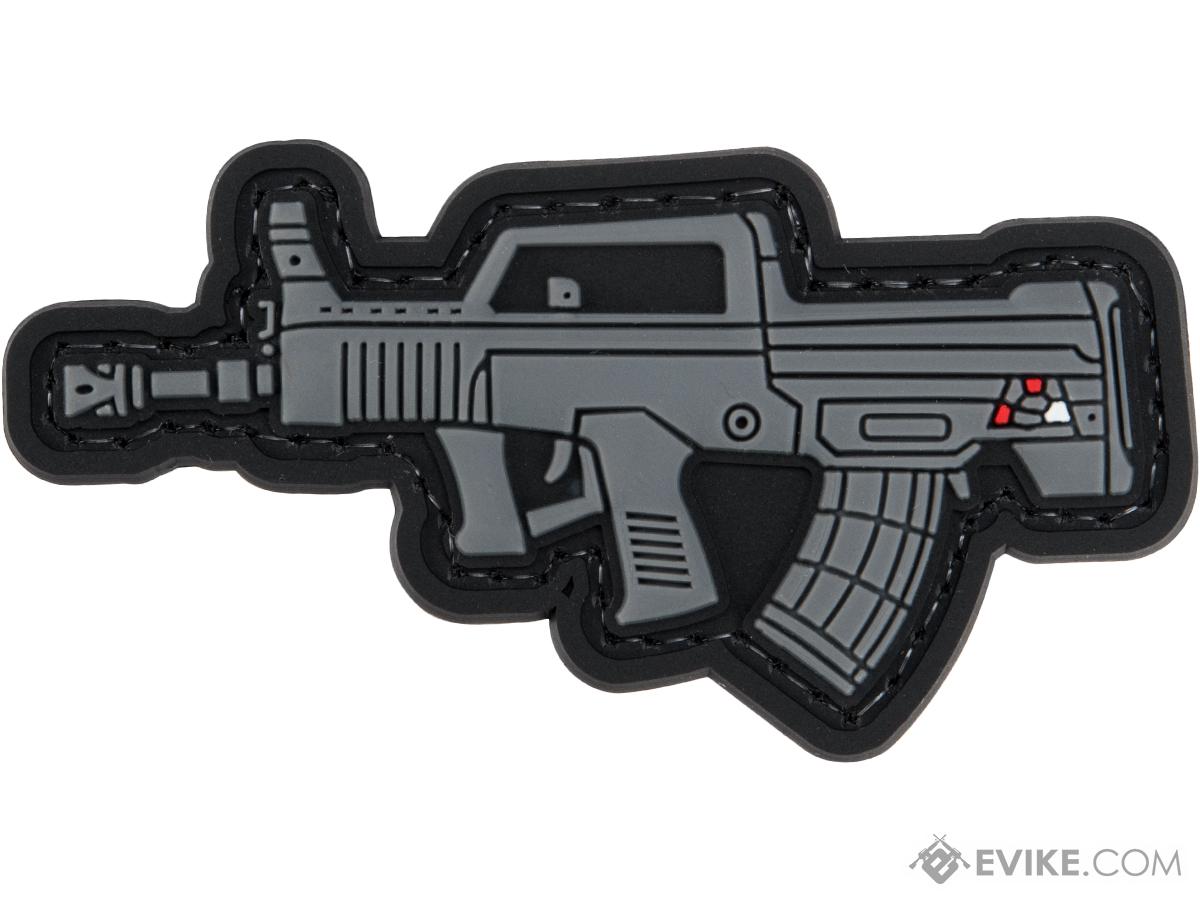 Evike.com PVC Morale Patch Mini Gun Series (Model: Type 97 / Black)