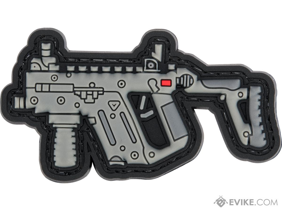 Evike.com PVC Morale Patch Mini Gun Series (Model: KRISS Vector / Black)