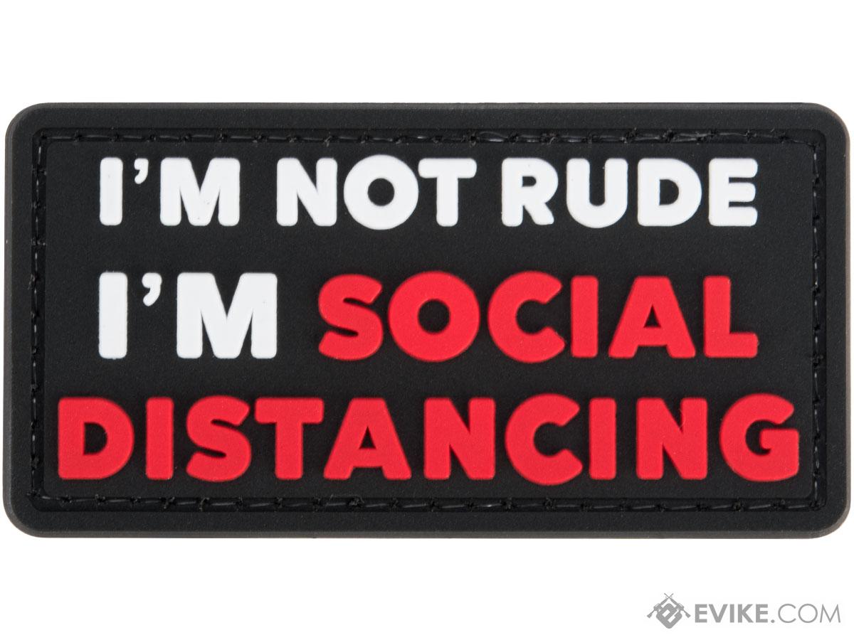 Evike.com COVID-19 Awareness PVC Morale Patches (Style: Social Distancing)