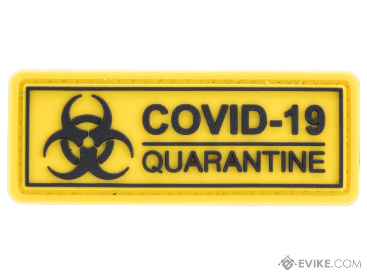 Evike.com COVID-19 Awareness PVC Morale Patches (Style: Quarantine / Yellow)