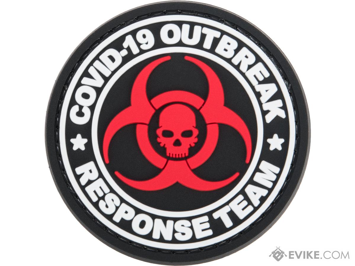 Evike.com COVID-19 Awareness PVC Morale Patches (Style: Outbreak Response Team / White)