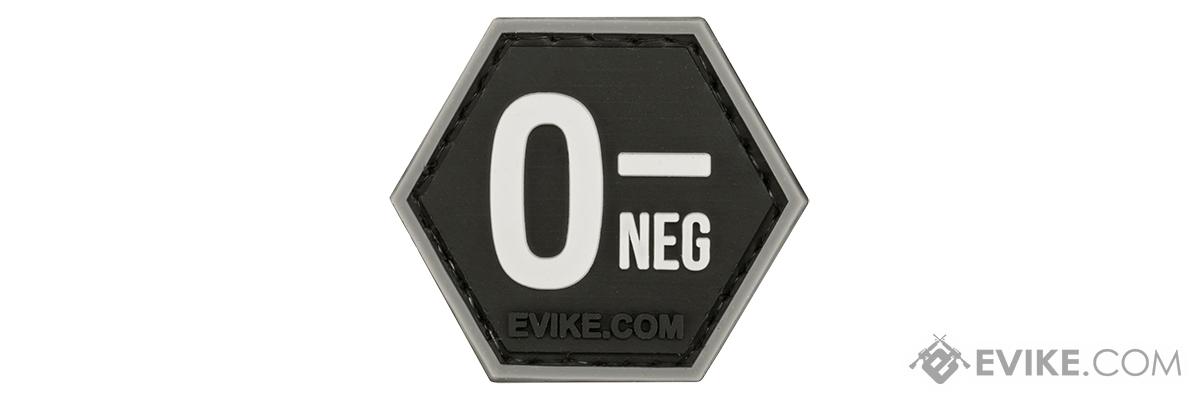 Operator Profile PVC Hex Patch  Blood Type Series (Color: Black / O Negative)