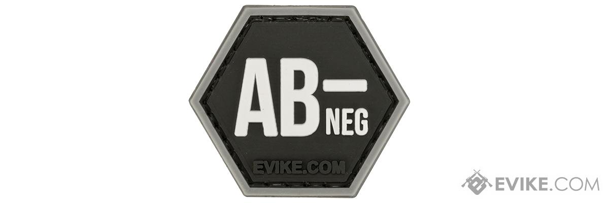 Operator Profile PVC Hex Patch  Blood Type Series (Color: Black / AB Negative)