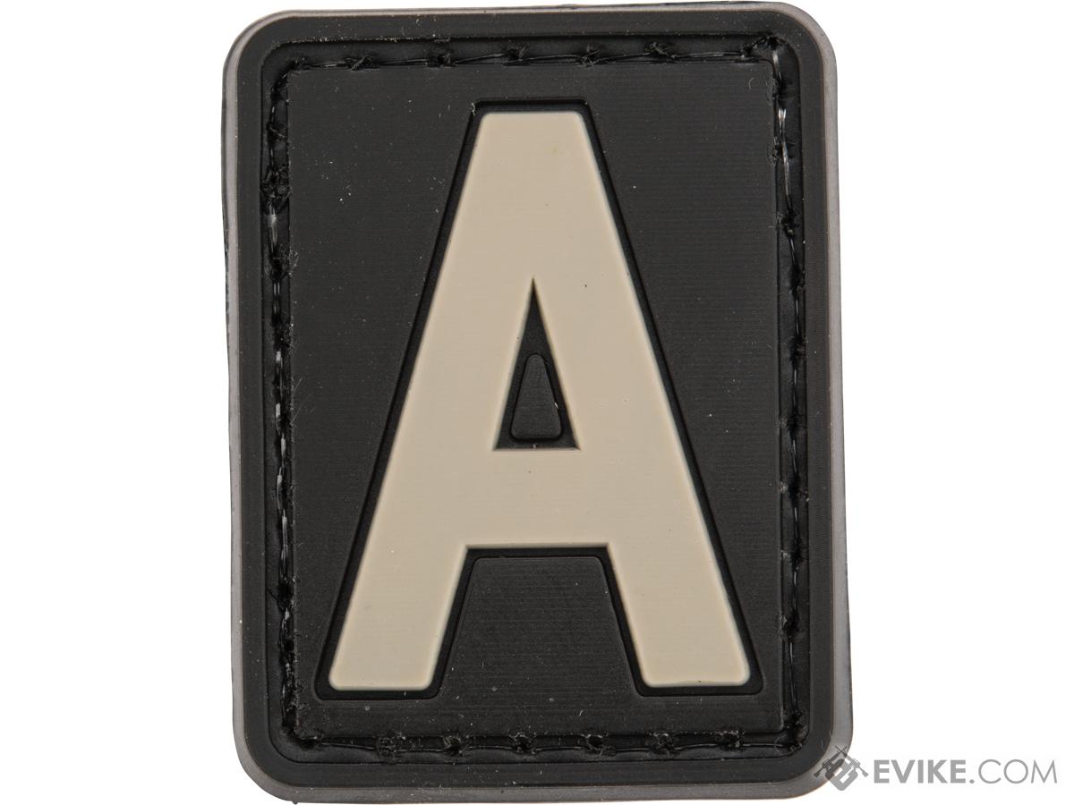 Evike.com PVC Hook and Loop Letters & Numbers Patch Black/Grey (Letter: A)