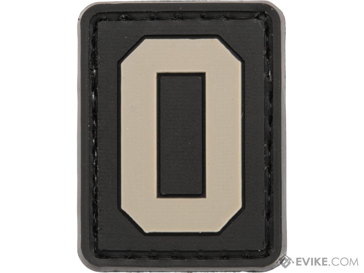 Evike.com PVC Hook and Loop Letters & Numbers Patch Black/Grey (Letter: O)