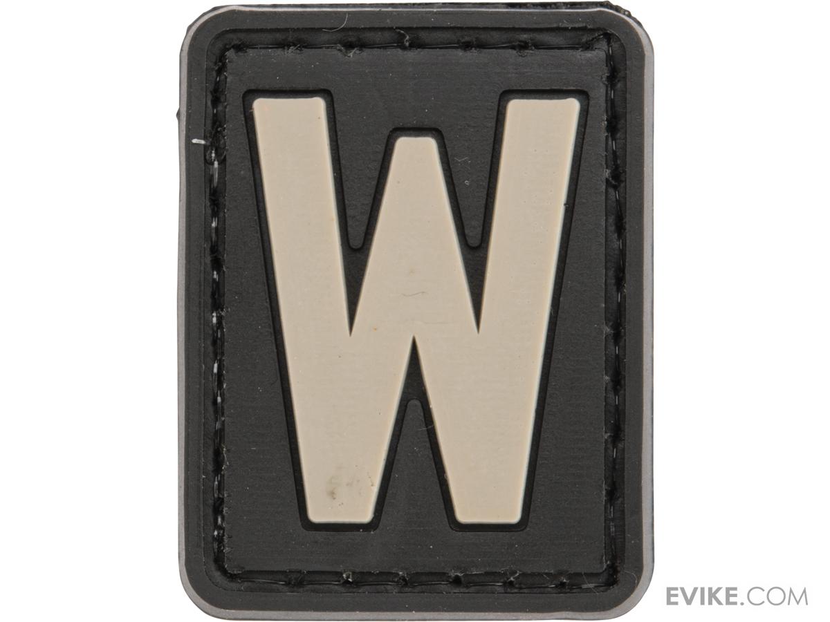 PVC Hook and Loop Letters & Numbers Patch Black/Grey (Letter