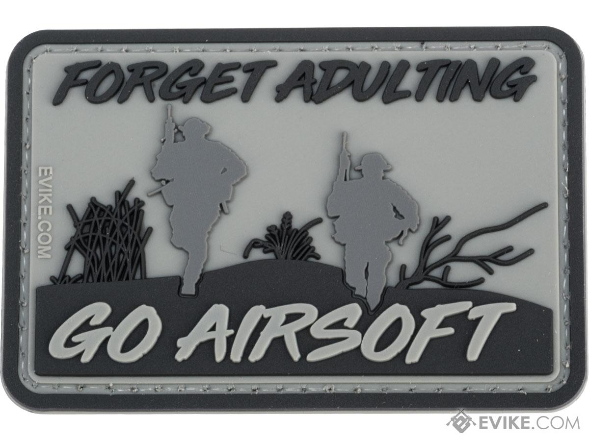Evike.com Forget Adulting Go Airsoft PVC Morale Patch