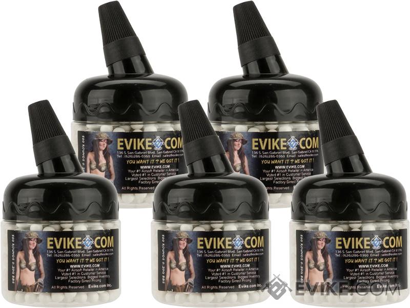 Evike.com 0.20g MAX Precision 6mm Airsoft BB 500 Round Promotional Bottle (count: 5 Bottles)