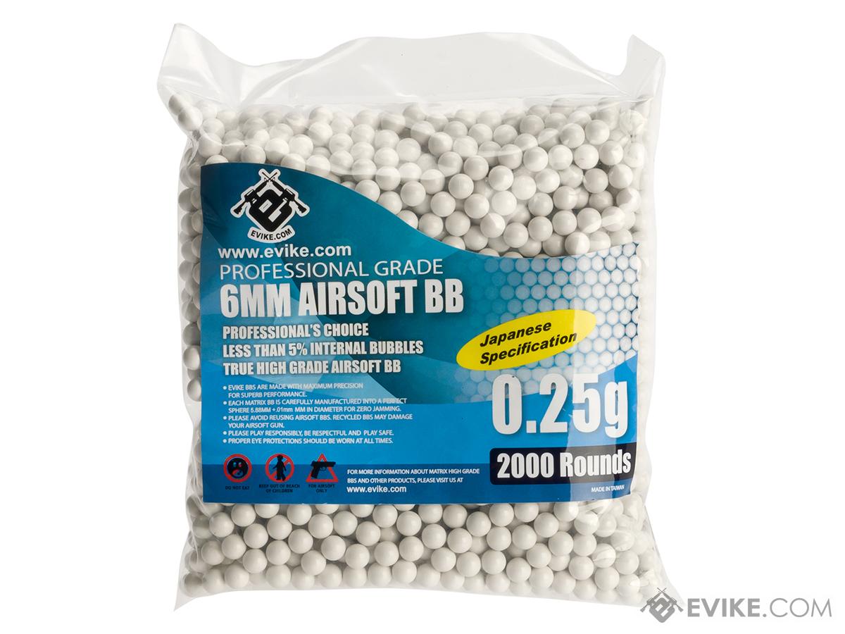 Evike.com MAX Precision Japanese Spec. 6mm Airsoft BBs (Weight: .25g / 2000 Rounds / White)
