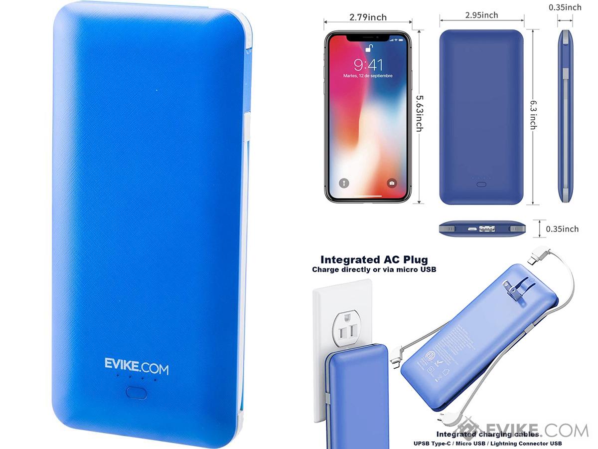 Evike.com 10000mAh 3-in-1 Power Bank for Smart Phones (Color: Blue)