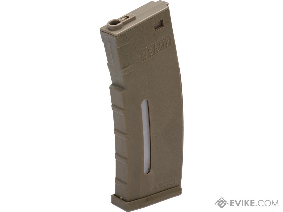 Evike.com BAMF 190rd Polymer Mid-Cap Magazine for M4 / M16 Series Airsoft AEG Rifles (Color: Tan / Single Magazine)